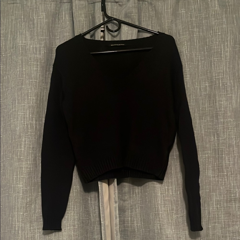Black V-Neck Women's Sweater